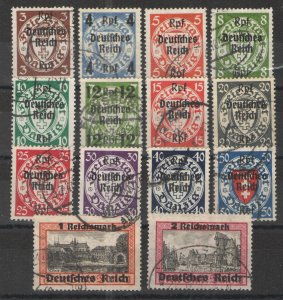 Germany - Danzig 1939 Sc# 241-254 Used VG/F - Scarce Complete used set