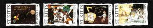 St. Kitts-Sc#469-72-Unused NH set-Children's Drawings-Millennium-1999-