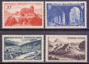 France Scott 623 & 630/632, 1949 Monuments Set MH*