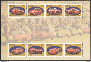 Bequia Transport Cars Ferrari Sh ** Stamps Pk336