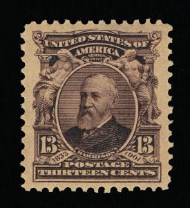 AFFORDABLE GENUINE SCOTT #308 VF-XF MINT OG NH 13¢ PURPLE BLACK BEP ISSUE #11823