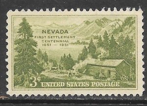 USA 999: 3c Nevada First Settlement, Carson Valley around 1850, MNH, VF