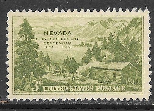 USA 999: 3c Nevada First Settlement, Carson Valley around 1850, MNH, VF