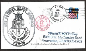 U.S.A. Postal History - USS MORISON FFG-13 (1997) Cover