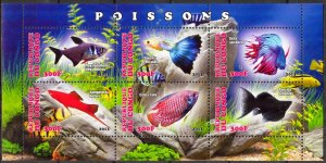 Congo 2013 Marine Life Fishes Sheet MNH** Cinderella !