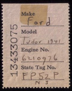 Scott #RV30 $5.00 Motor Vehicle Use Revenue StampViolet1944 Used