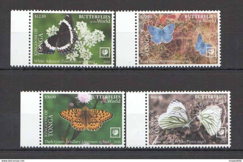 2020 Tonga Butterflies !!! Sale Flora & Fauna Set ** Nw736