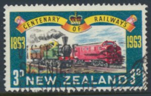 New Zealand  SC# 362 Used  Railways  see details & scans             