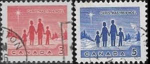 1964 Canada   Family and Star of Bathlehem  SC# 434-435  Used