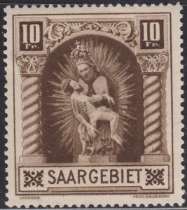 Saar 1925 MH Sc #119 10fr Madonna of Blieskastel