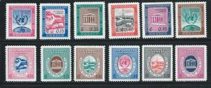 Nicaragua 813-8 C424-9 1958 UNCESCO set MNH