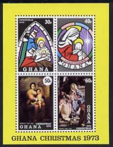 GHANA - 1973 - Christmas - Perf Min Sheet - Mint Never Hinged