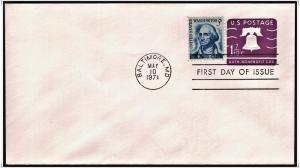 SC#U556 1 7/10¢ Liberty Bell FDC (No Cachet)