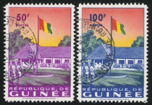 GUINEA Sc 188-89 VF/USED - 1959 - 50f & 100f - Independence, First Anniv.