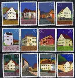 Liechtenstein 1978 Buildings complete set of 12 unmounted...