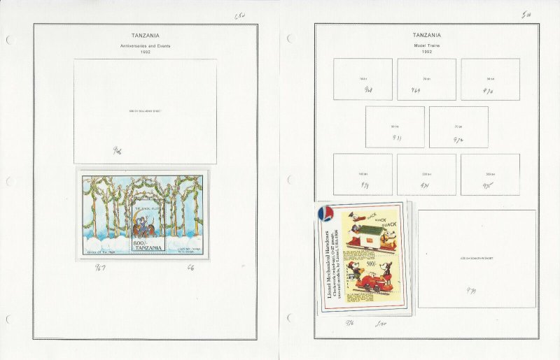 Tanzania Stamp Collection on 28 Steiner Pages, 1991-1994, JFZ