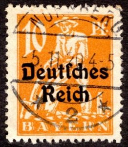 1920, Bavaria 10pf, Used, Sc 257