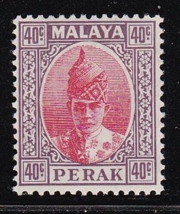 Album Treasures Malaya Perak Scott # 94  40c  Sultan Iskandar  Mint Hinged