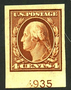 U.S. #346 MINT PL# SINGLE OG LH