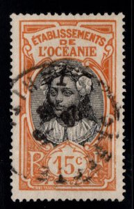 French Polynesia Scott 29 Used Tahitian Girl stamp