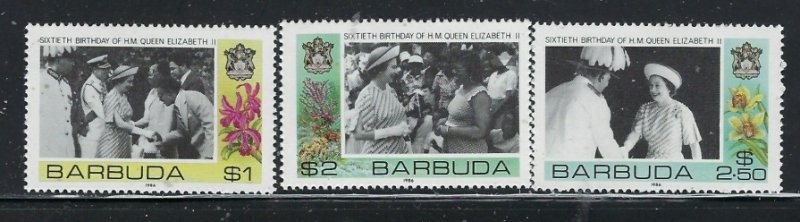 Barbuda 779-81 MNH 1986 QEII 60th Birthday (fe7383)