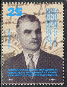 329 - NORTH MACEDONIA 2022 - Aleksander Stavre Drenova - Albanian Poet - MNH