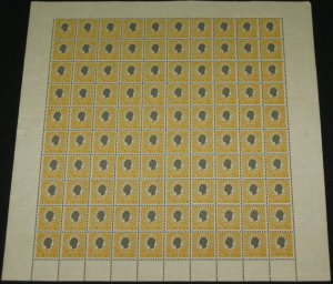 DWI #36 (37) 50Bit Chr. IX, Complete sheet of 100, og, NH scarce,