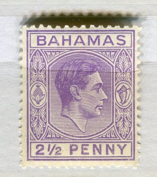 BAHAMAS; 1938 early GVI issue fine Mint hinged Shade of 2.5d. value