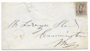 Canada  17  1859   10c  used on cover