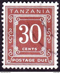 TANZANIA 1967 QEII 30c Red-Brown Postage Due SGD4 Fine Used