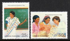 524-25 United Nations 1988 Volunteer Day MNH