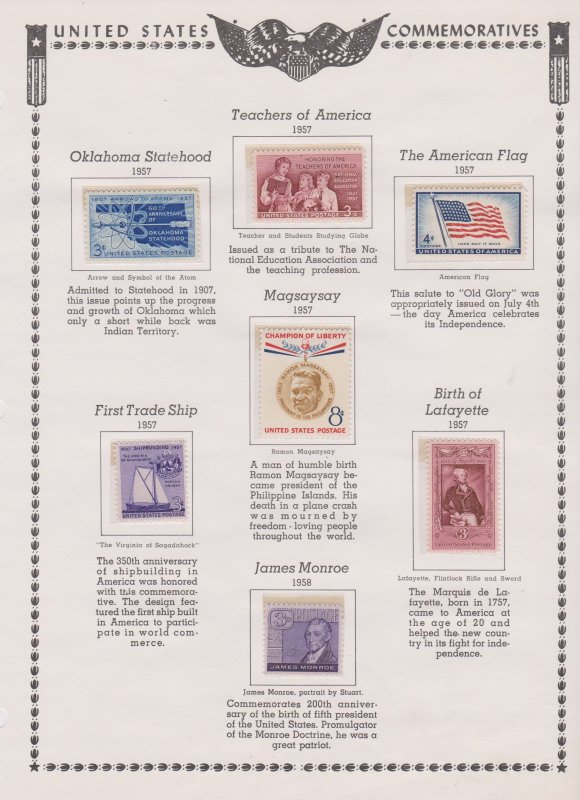 Americas U.S. Postal Stamps,  #1092/1123 Range from/to