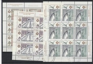 Yugoslavia Used Stamps Sheets Olympic Winter Sports Ref 24246