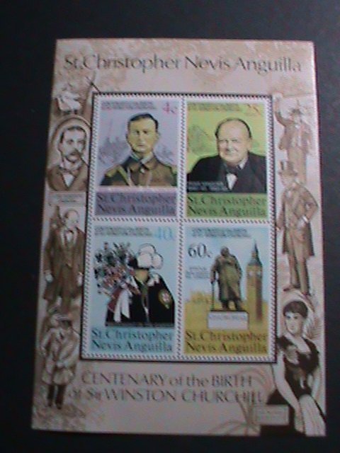 ST.CHRISTOPHER-NEVIS-ANQUILLA-1974 CENTENARY   SIR WINSTON CHURCHILL MNH