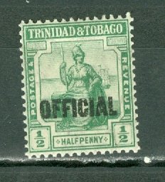 TRINIDAD & TOBAGO 1917 OFFICIAL #O5 MNH...$4.00