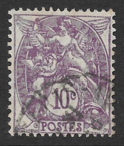 France 10c lilac Liberty Equality Fraternity issue of 1929, Scott 115 Used