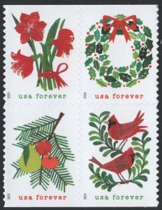 SC#6033-6036 (Forever) Holiday Cheer Block of Four (2025) SA