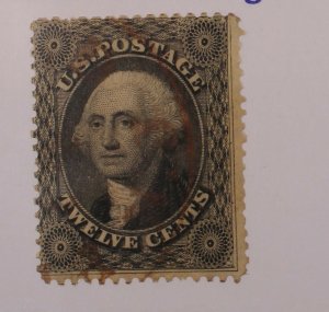 Scott 36 - 12 Cents Washington - Used - Nice Stamp - SCV $300.00