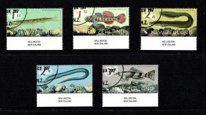 New Zealand 2017 Freshwater Fish  Marginal Set of 5 Used -