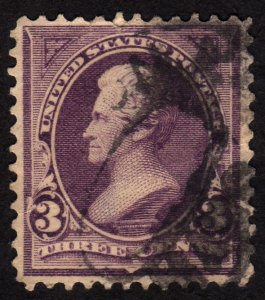 1895 US Stamp, 3c, Used, Andrew Jackson, Sc 268