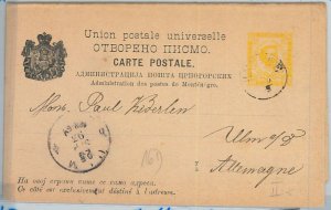 65981 - MONTENEGRO - POSTAL HISTORY - STATIONERY Double Card # P10 1893-