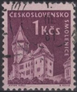 Czechoslovakia 976 (used) 1k Smolenice Castle, lilac (1960)