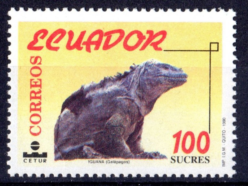 Ecuador 1990 Sc#1241 IGUANA (Galapagos) Marine Life  - Single MNH