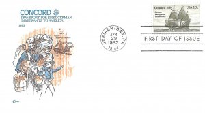1983 FDC, #2040, 20c German Immigration, Cover Craft Cachets & Aristocrat