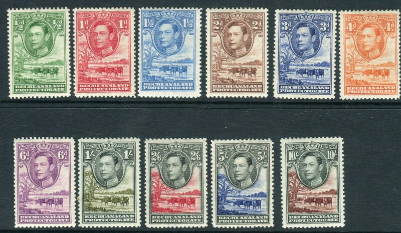 BECHUANALAND-1938-52  A mounted mint set to 10/- Sg 118-128