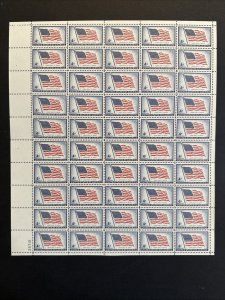 1957 sheet - 48-star flag, Sc# 1094