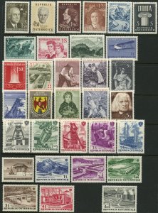 Austria #651-681 Postage Stamps Europe 1960-1962 Mint LH