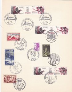 france  1944 - 1984 liberation stamps & special cancels page ref r12644
