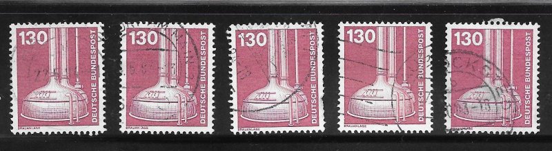 Germany #1182 Lot of 5 Used stamps (my4) Collection / Lot