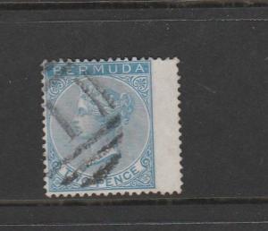 Bermuda 1865 Wmk CC 2d Dull Blue wing margin Used SG 3